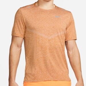 NWT Men's Nike Rise 365 Dri-FIT Short-Sleeve Running Top In Orange Size Medium